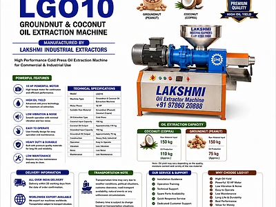 Image of LGO10 Groundnut and Coconut Oil Extraction Machine - 2