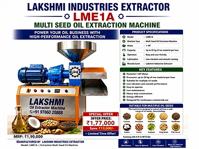 LME1A Multi Seed Oil Extraction Machine